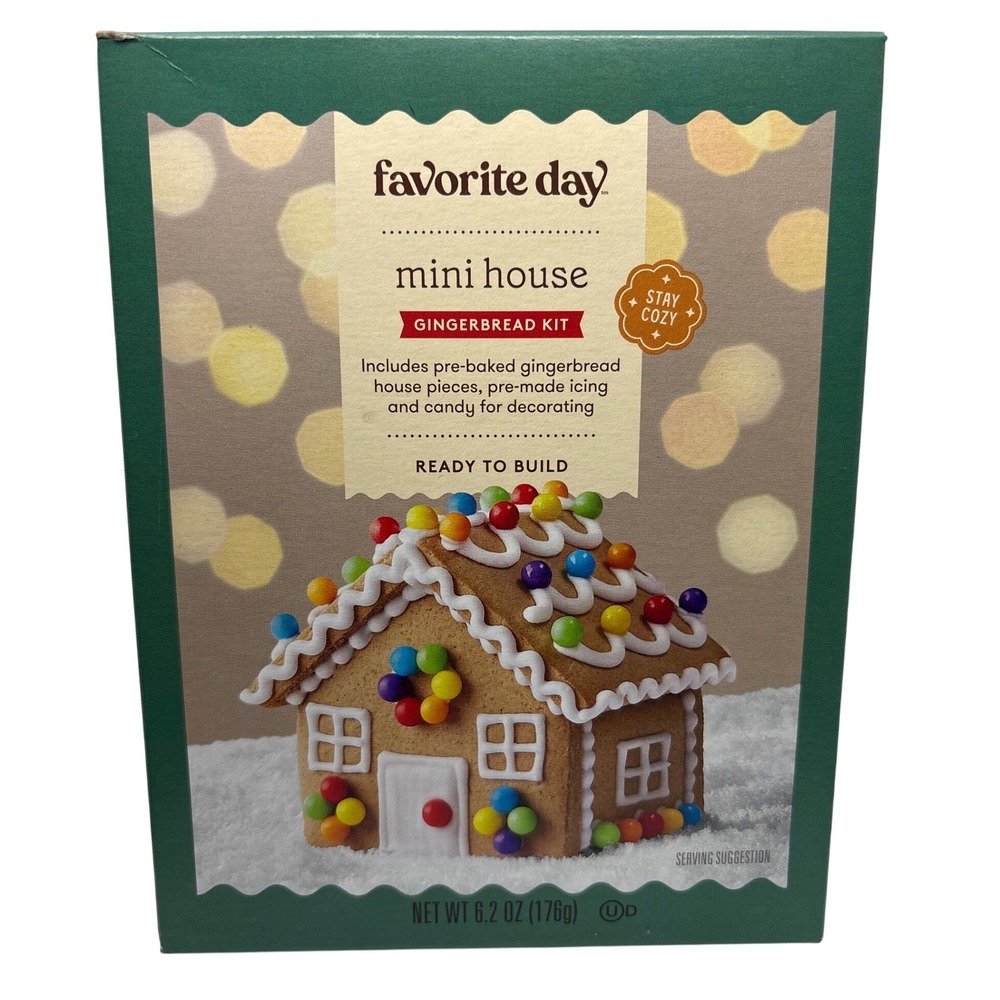 Favorite Day Mini Gingerbread House Kit‎ Holiday Cookie Decorating Set Exp 04/26
